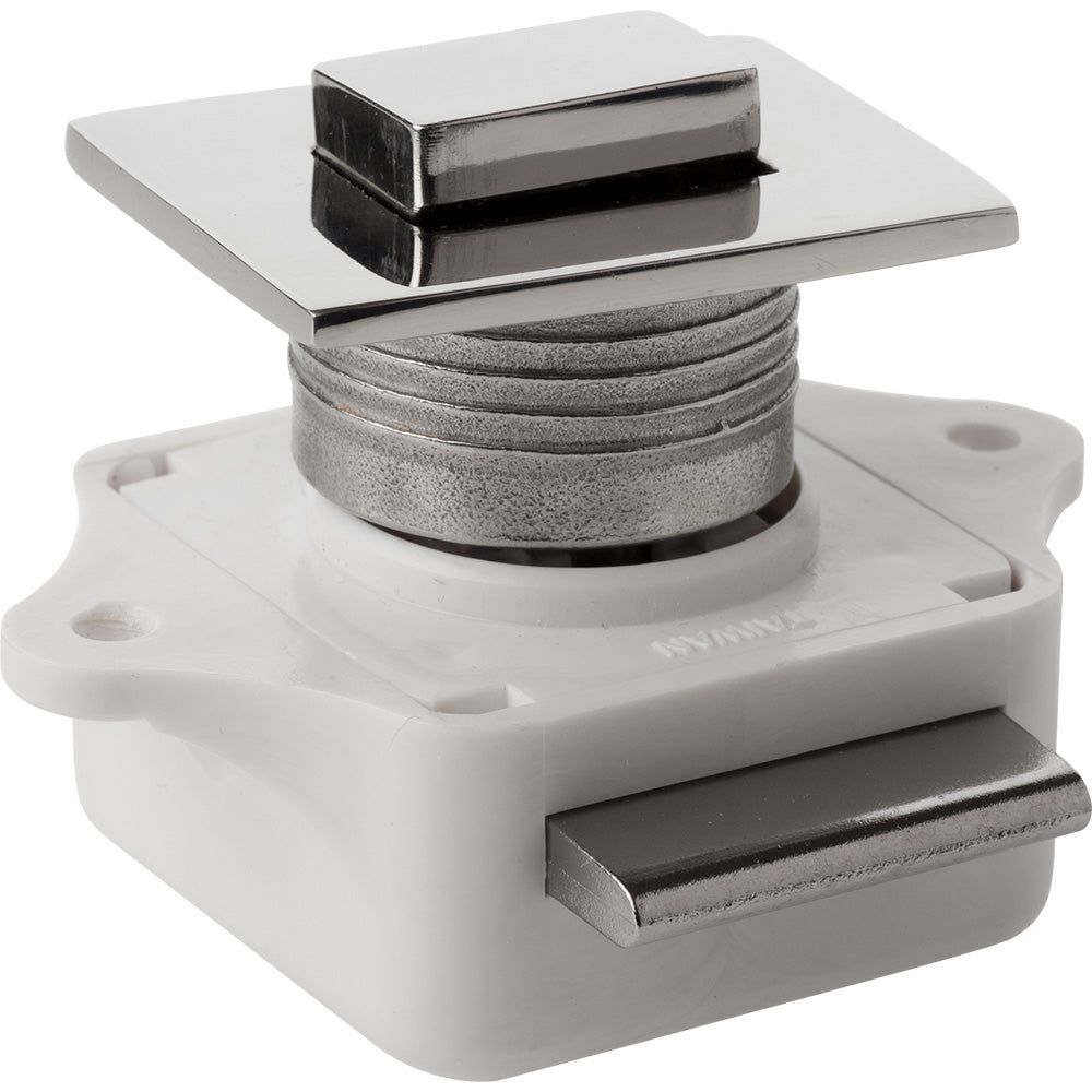 Sea-Dog Push Button Rim Latch - Square - Stainless Steel/Plastic Housing — marine latches