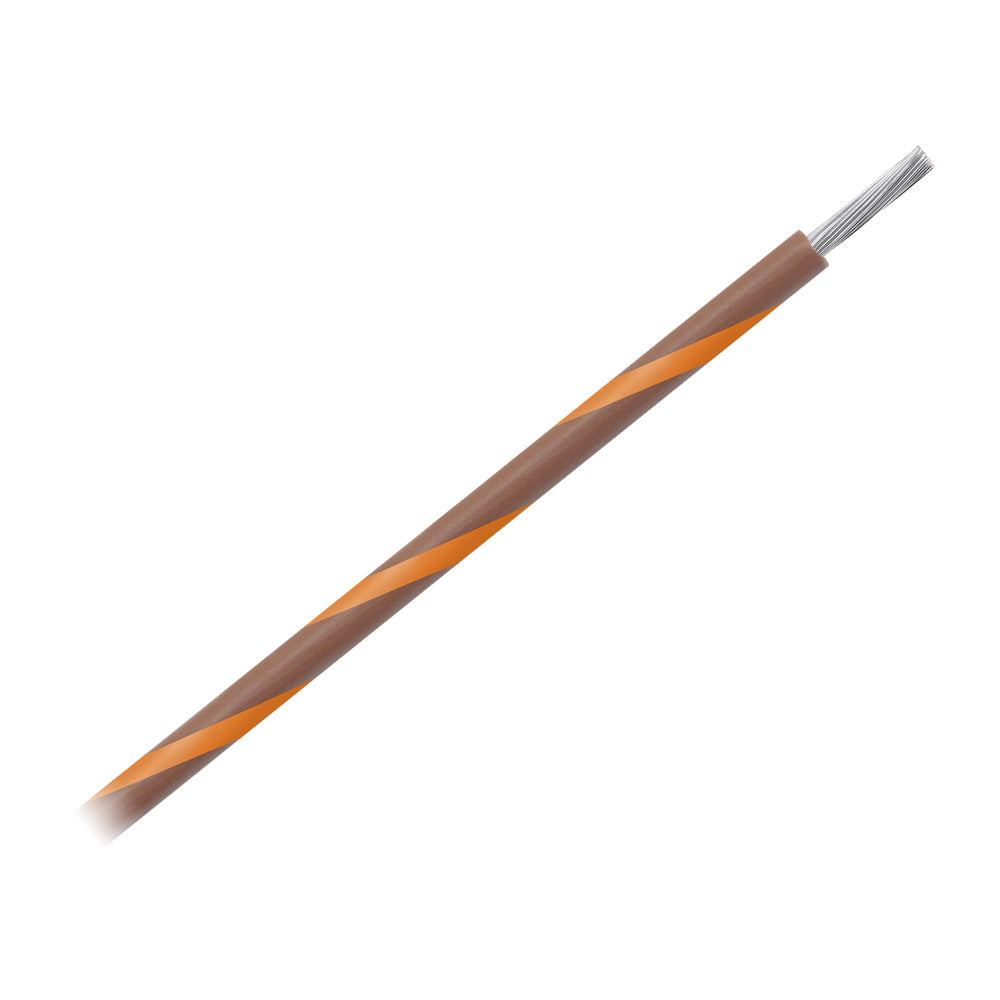 Pacer 14 AWG Gauge Striped Marine Wire 500' Spool - Brown w/Orange Stripe — marine wire