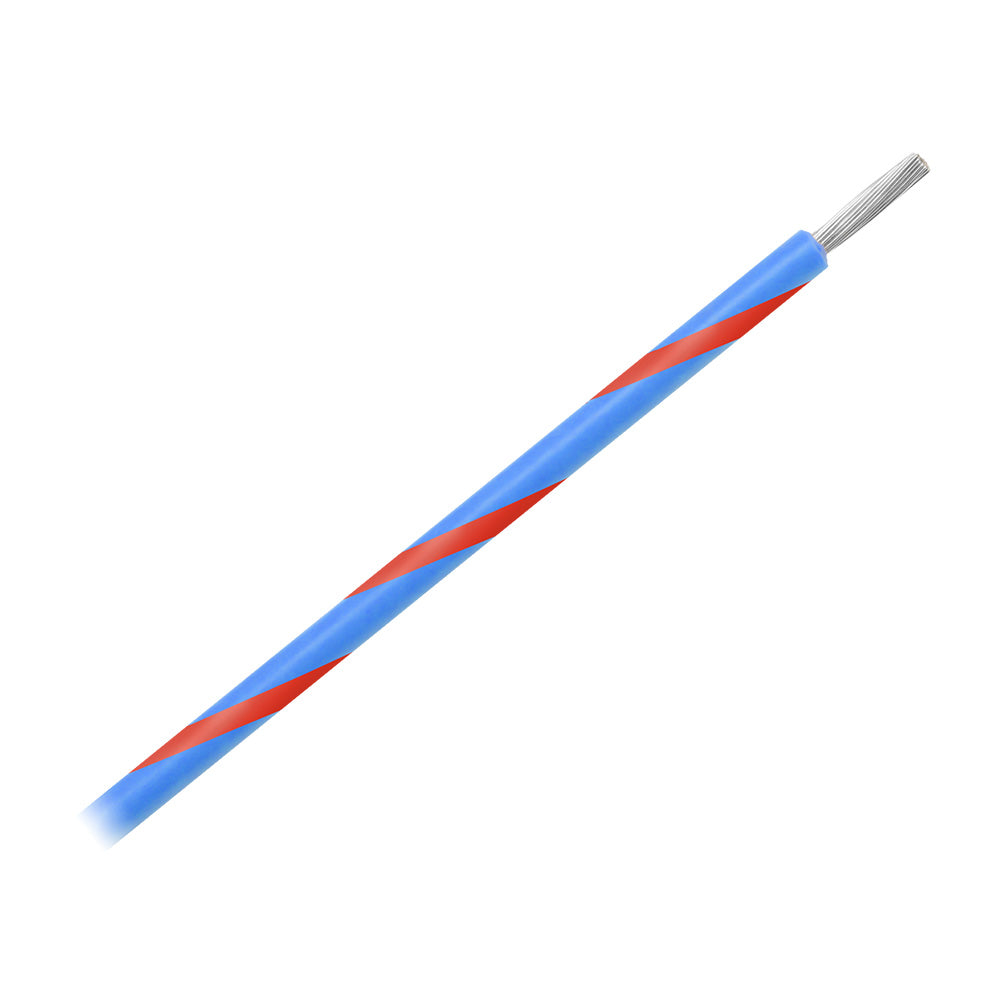 Pacer 14 AWG Gauge Striped Marine Wire 500' Spool - Blue w/Red Stripe — marine wire