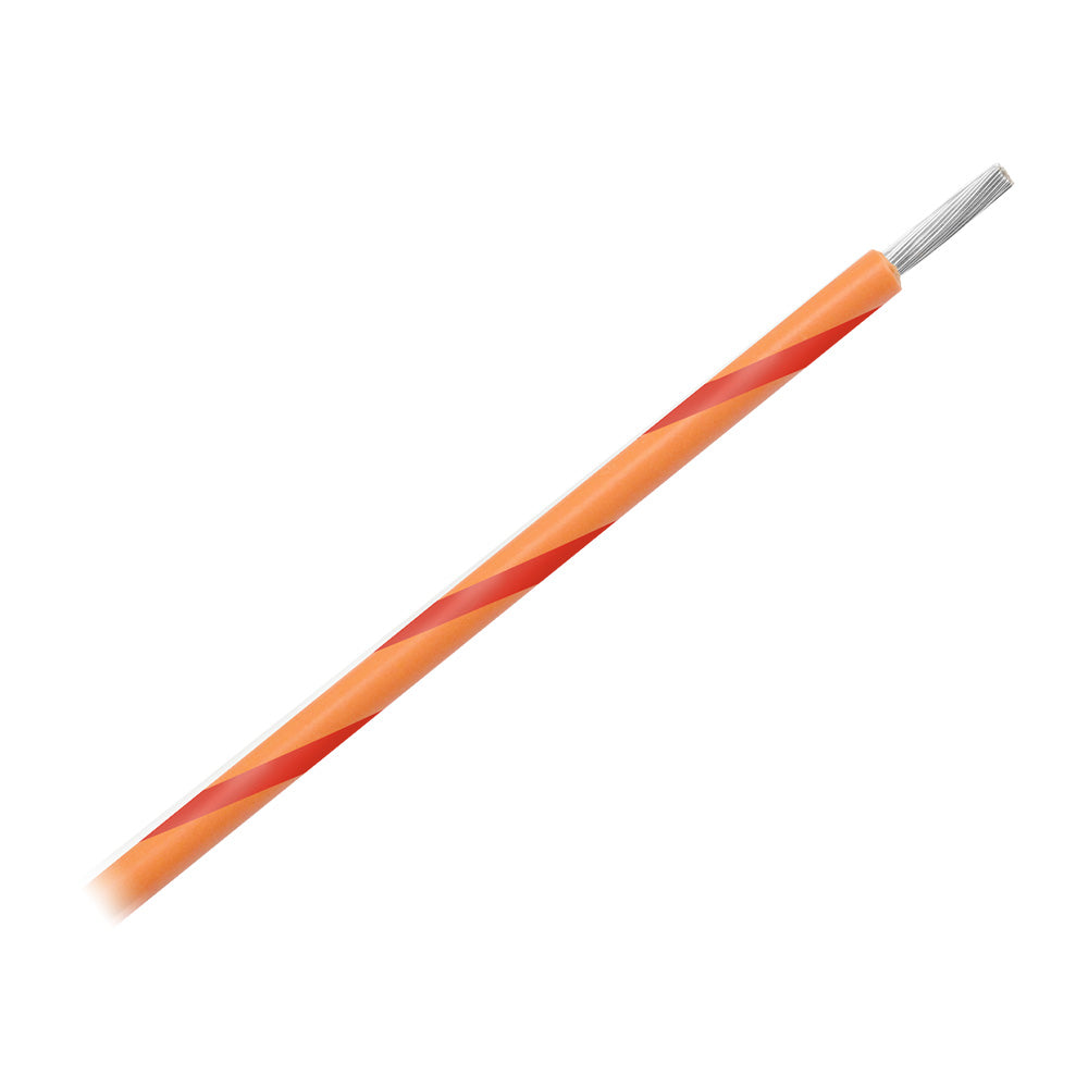 Pacer 14 AWG Gauge Striped Marine Wire 500' Spool - Orange w/Red Stripe — marine wire