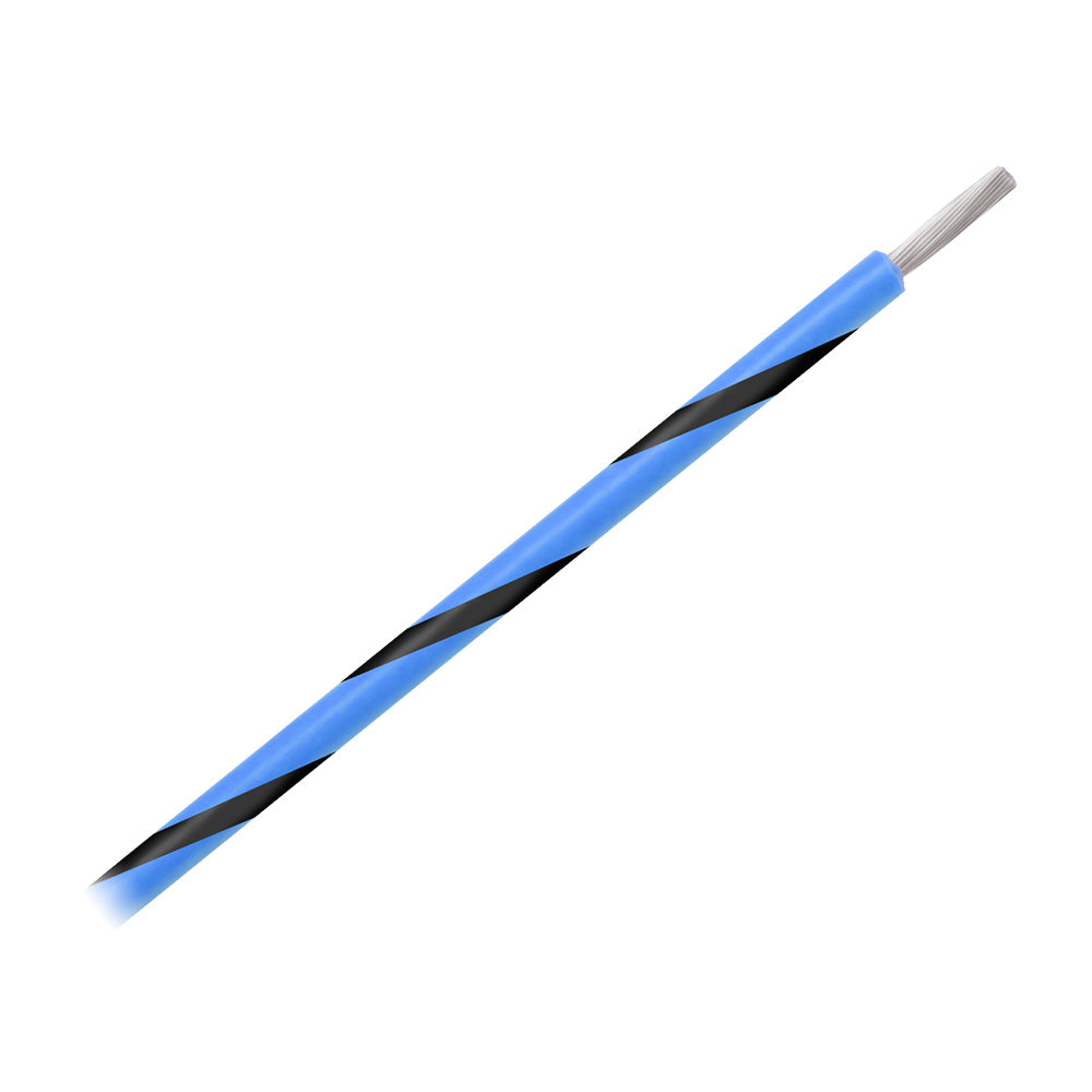 Pacer 14 AWG Gauge Striped Marine Wire 500' Spool - Blue w/Black Stripe — marine wire