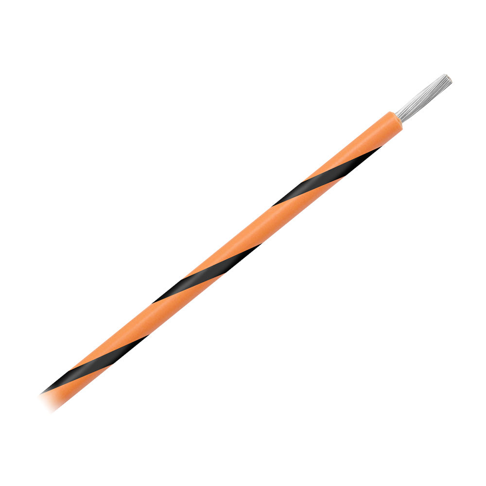 Pacer 14 AWG Gauge Striped Marine Wire 500' Spool - Orange w/Black Stripe — marine wire