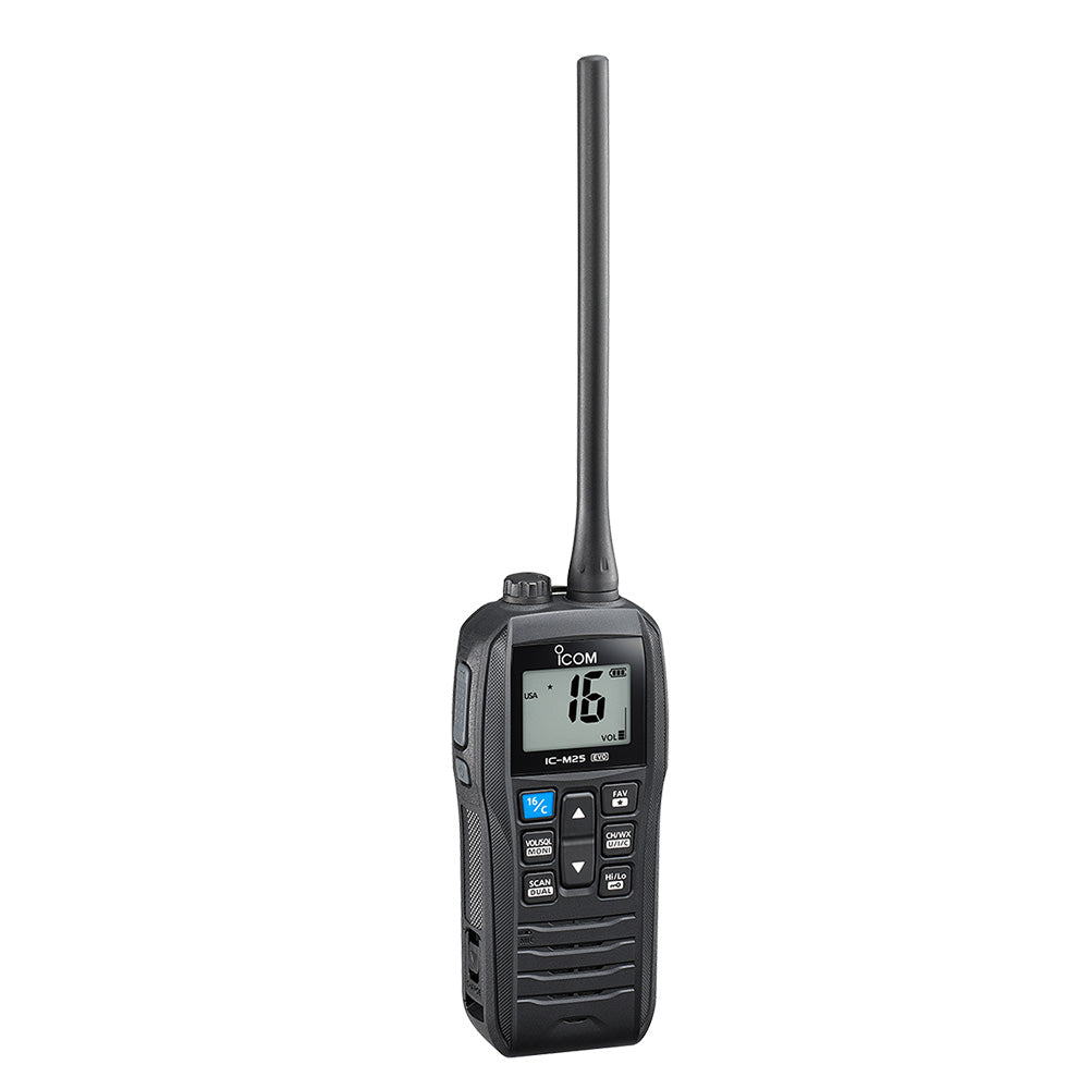 Icom IC-M25 EVO Handheld VHF Radio - Black — marine vhf - handheld