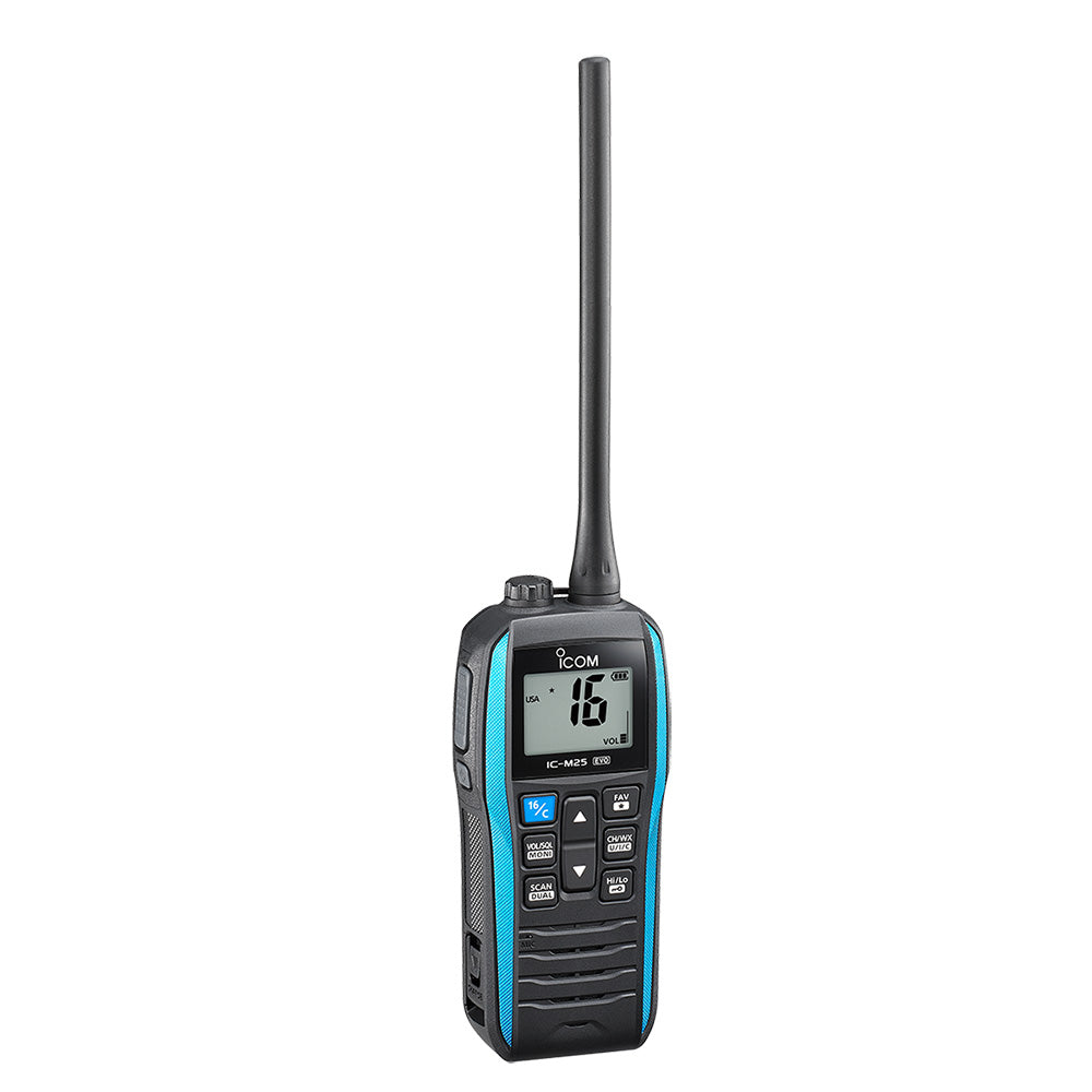Icom IC-M25 EVO Handheld VHF Radio - Blue — marine vhf - handheld