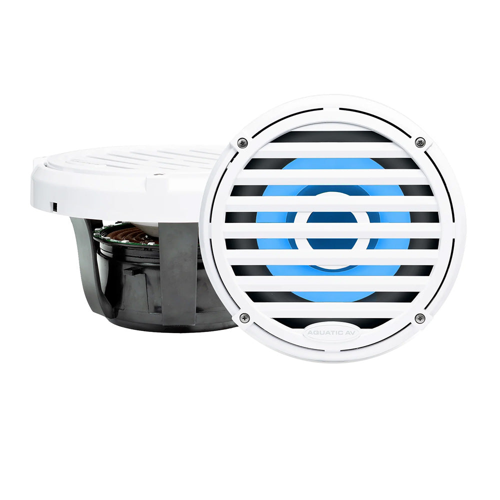 Aquatic AV Elite 10" RGB Subwoofer - White — marine speakers