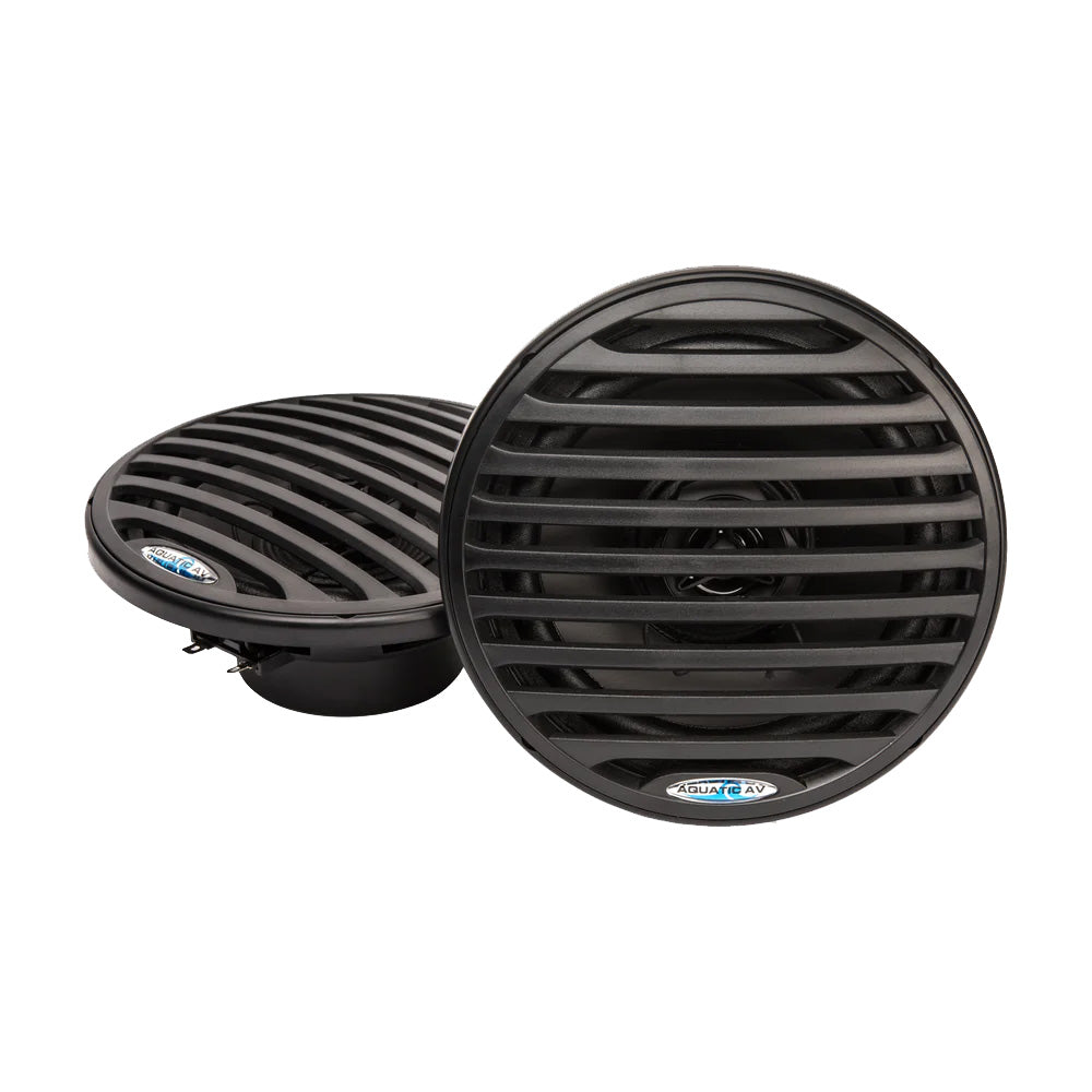 Aquatic AV 6.5" Economy Speakers - Black - Pair — marine speakers