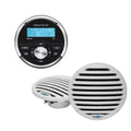 Aquatic AV GP1 Essentials w/GP1 Gauge Stereo & Economy 6.5" Speaker - White — marine speakers