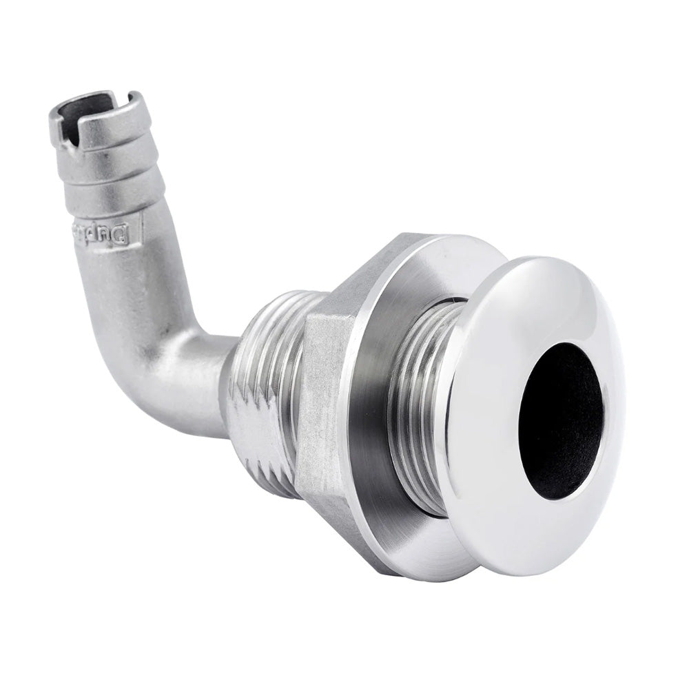 Whitecap 1-1/2" Duplex Stainless Steel 90 Degree Thru-Hull Fitting — marine thru-hull fittings