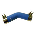 Trident Marine 2-1/2" ID 45° Blue Silicone Molded Wet Exhaust Elbow w/4 T-Bolt Clamps — marine exhaust hose