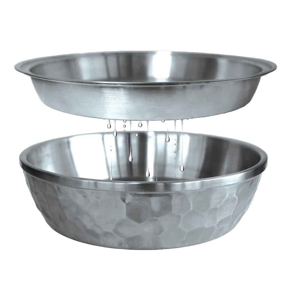 Toadfish Seafood Bowl - 12" - Stainless Steel - 2 Layer Serving Bowl — marine accessories