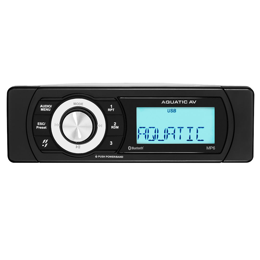 Aquatic AV MP6 Shallow Mount Stereo — marine stereos