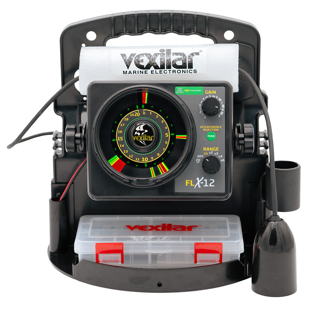 Vexilar FLX-12 Pro Pack II Fishing System w/12 Degree Ice Ducer — marine ice flashers