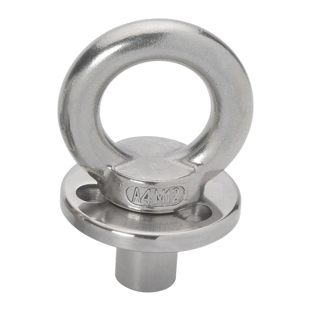 Barton Marine Barton Deck Plate w/Fixing & Eye w/Blanking Plug - M12 Eye — marine hardware