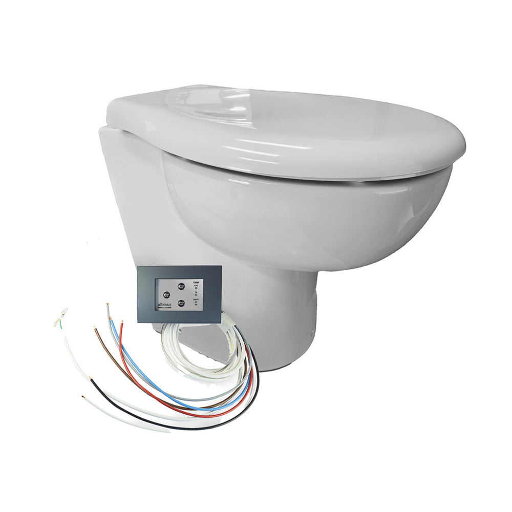 Albin Group Ultra Slim Premium Standard 12V Toilet — marine marine sanitation