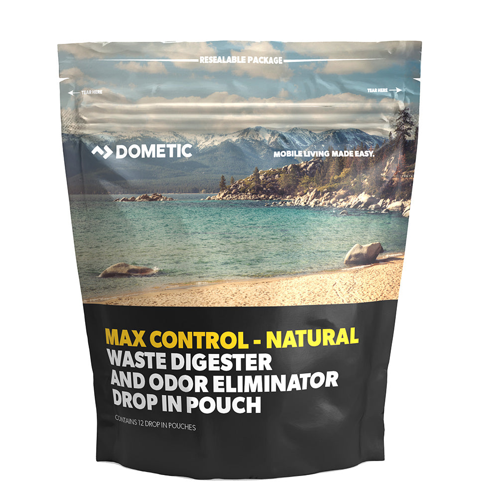 Dometic Max Control Waste Digester & Odor Eliminator Drop-In Pouch - 12-Pack — marine cleaning