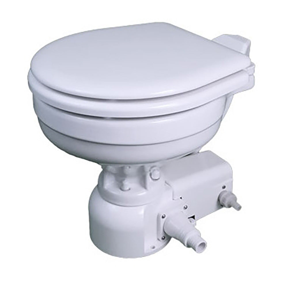 Raritan Sea Era Marine Size Pressurized Freshwater Toilet w/Multifunction Panel - White - 12V — marine marine sanitation