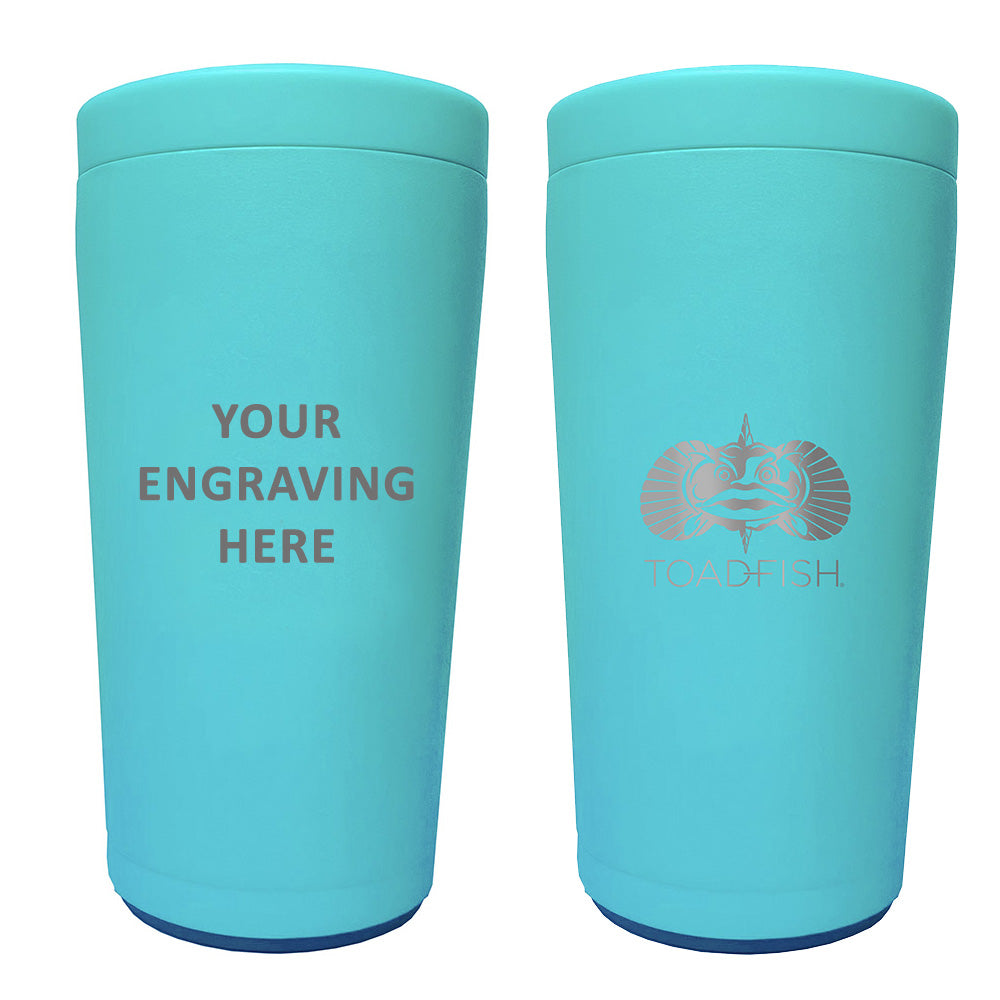 Toadfish Custom Engraved Non-Tipping Can Cooler 2.0 - Teal (MINIMUM ORDER QUANTITY OF 25) — marine hunting & fishing