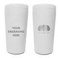 Toadfish Custom Engraved Non-Tipping Can Cooler 2.0 - White (MINIMUM ORDER QUANTITY OF 25) — marine hunting & fishing