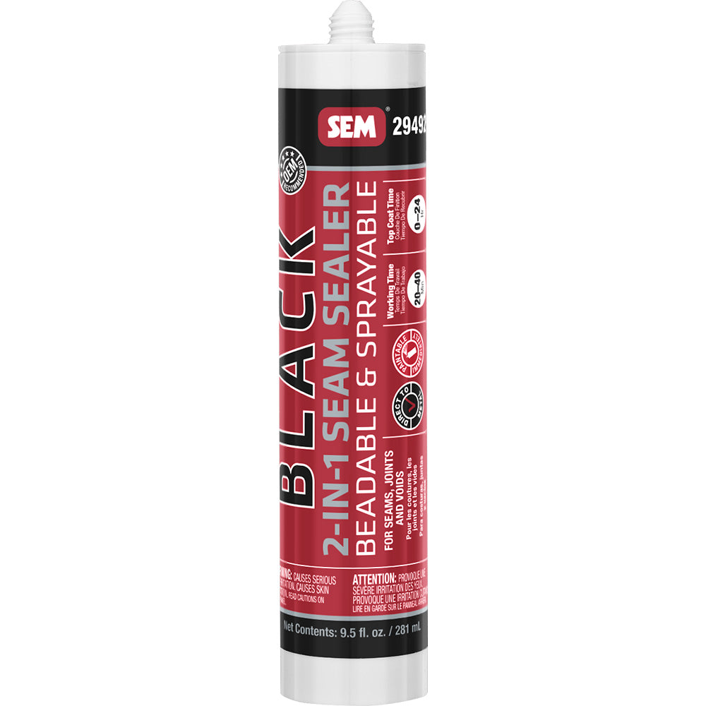 SEM 2-IN-1 Seam Sealer - 9.5oz Tube - Black — marine accessories
