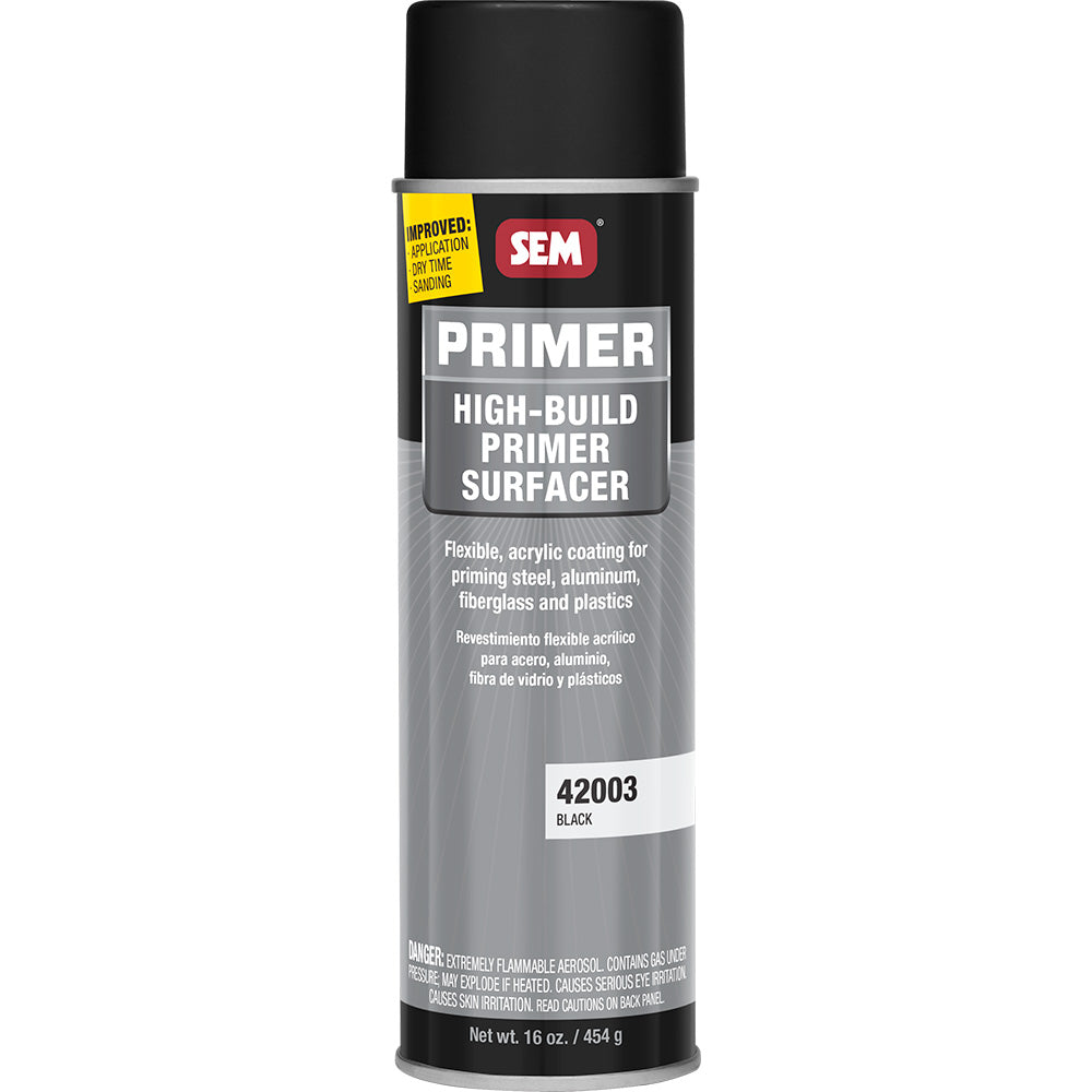 SEM High-Build Primer Surfacer - 20oz Aerosol Can - Black — marine accessories