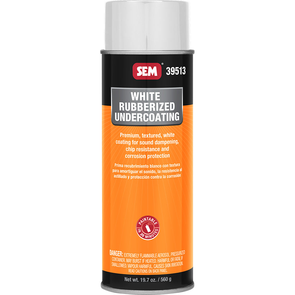 SEM Rubberized Undercoating - 24oz Aerosol Can - White — marine cleaning