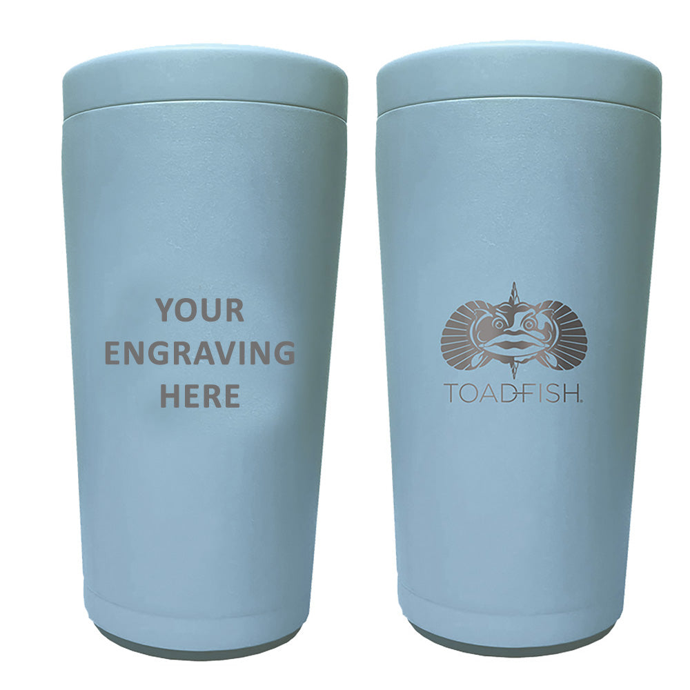 Toadfish Custom Engraved Non-Tipping Can Cooler 2.0 - Light Blue (MINIMUM ORDER QUANTITY OF 25) — marine hunting & fishing