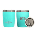Toadfish Custom Engraved Non-Tipping 10oz Rocks Tumbler - Teal (MINIMUM ORDER QUANTITY OF 25) — marine hunting & fishing