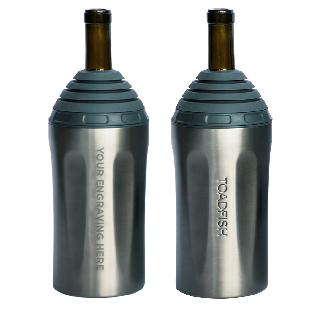Toadfish Custom Engraved Stainless Steel Wine Chiller - Graphite (MINIMUM ORDER QUANTITY OF 25) — marine hunting & fishing