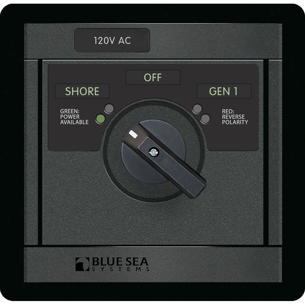 Blue Sea Systems Blue Sea 120v AC Rotary 30A off + 2 Sources — marine electrical panels