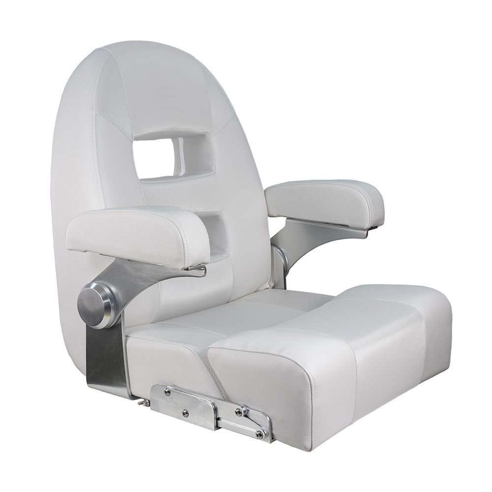 Springfield Marine Springfield Center Console Helm Flip-Up - White/White — marine seating