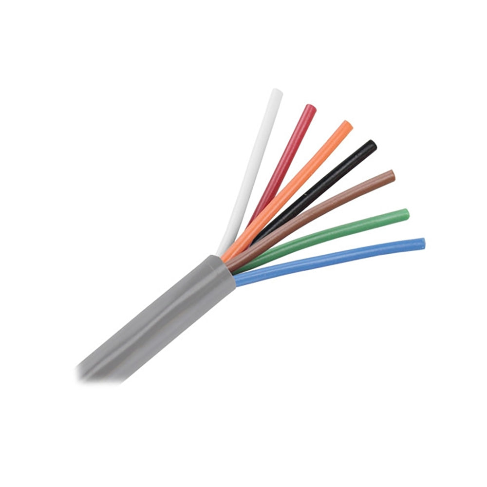 Pacer Unshielded 7 Conductor Cable - 100' - 18/7 AWG - White, Red, Orange, Black, Brown, Green, & Blue — marine wire