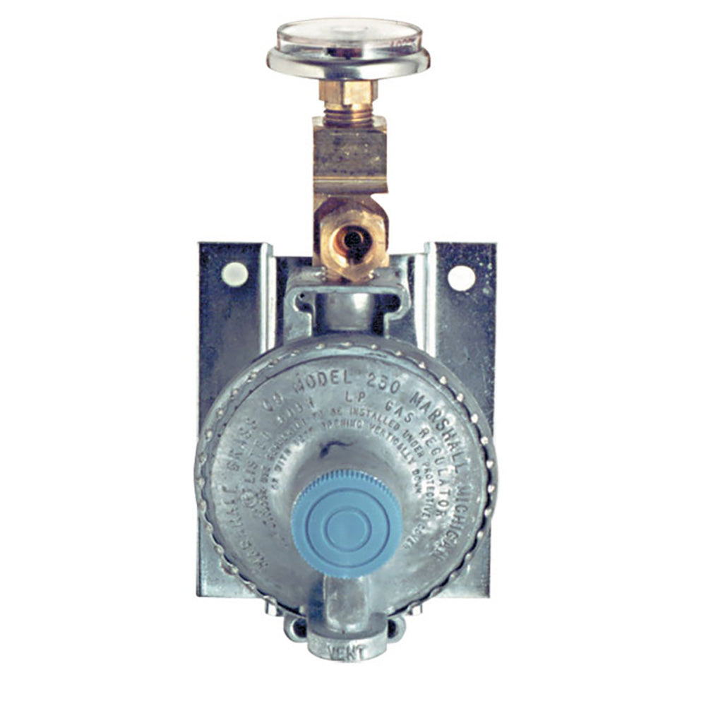 Trident Marine Single Stage Regulator w/300 PSI Pressure Gauge w/Wall Mount — marine deck / galley