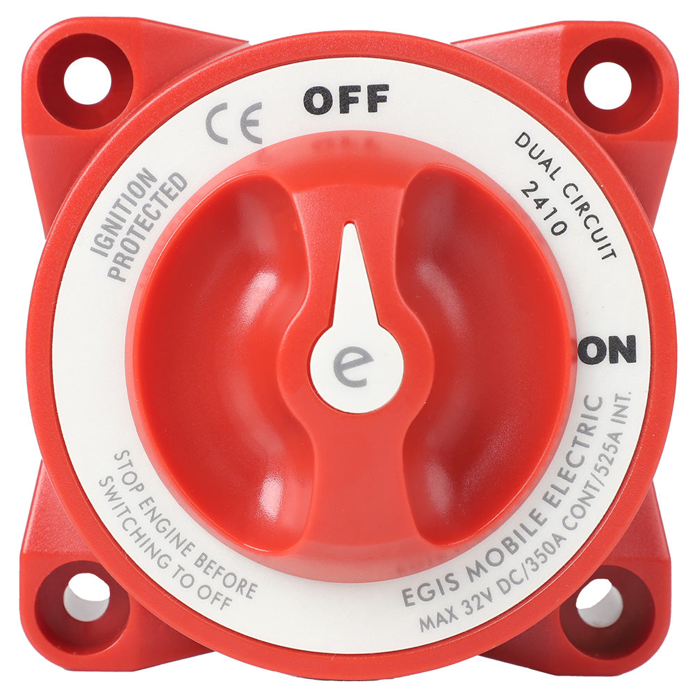 Egis Mobile Electric Egis E-Series 350A Dual Circuit Battery Switch Off/On — marine battery management