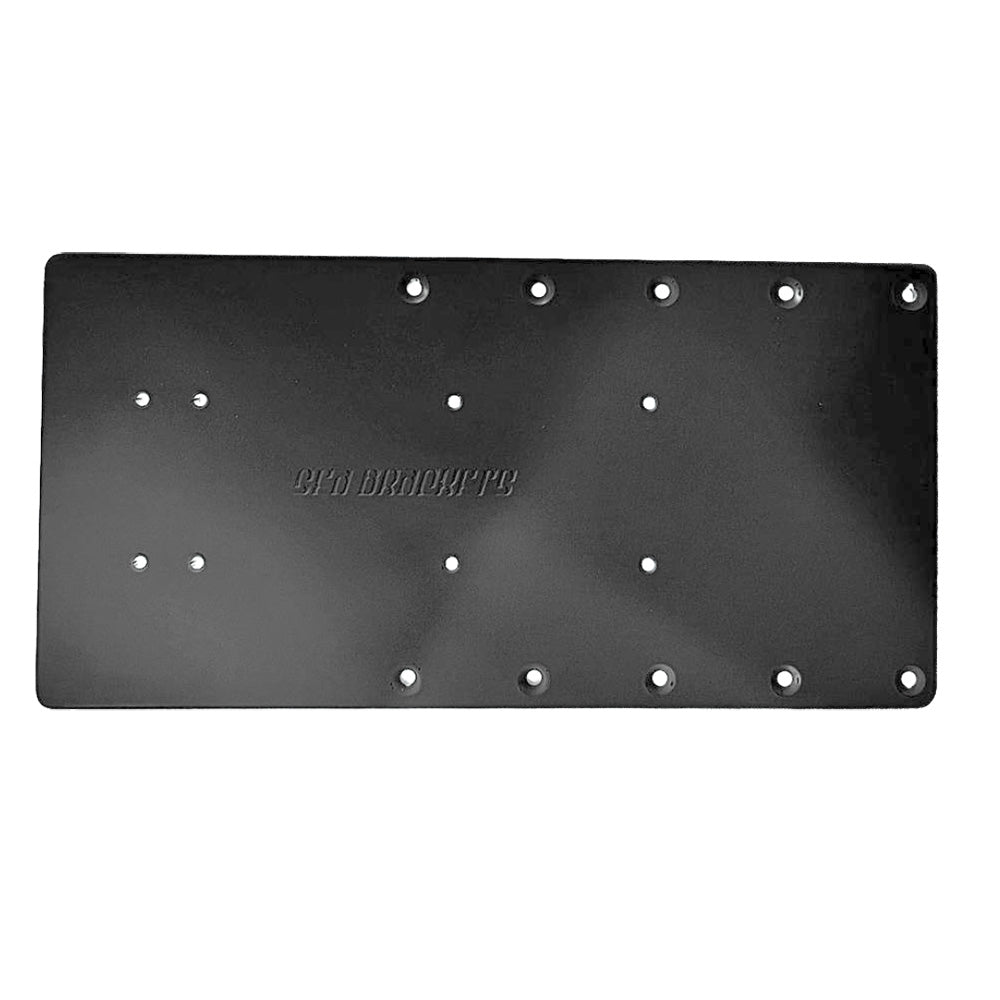 Sea Brackets 16" Straight Trolling Motor Plate - Black — marine trolling motor accessories