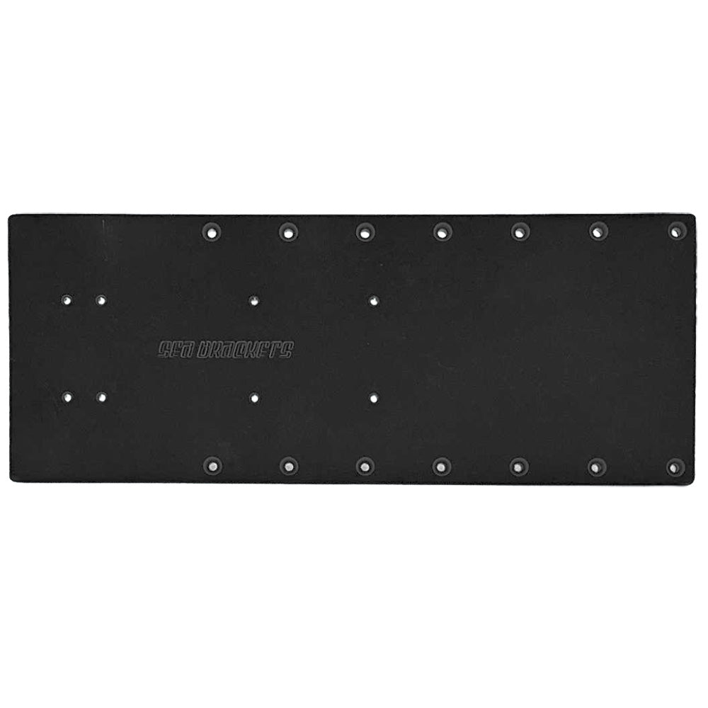 Sea Brackets 20" Straight Trolling Motor Plate - Black — marine trolling motor accessories