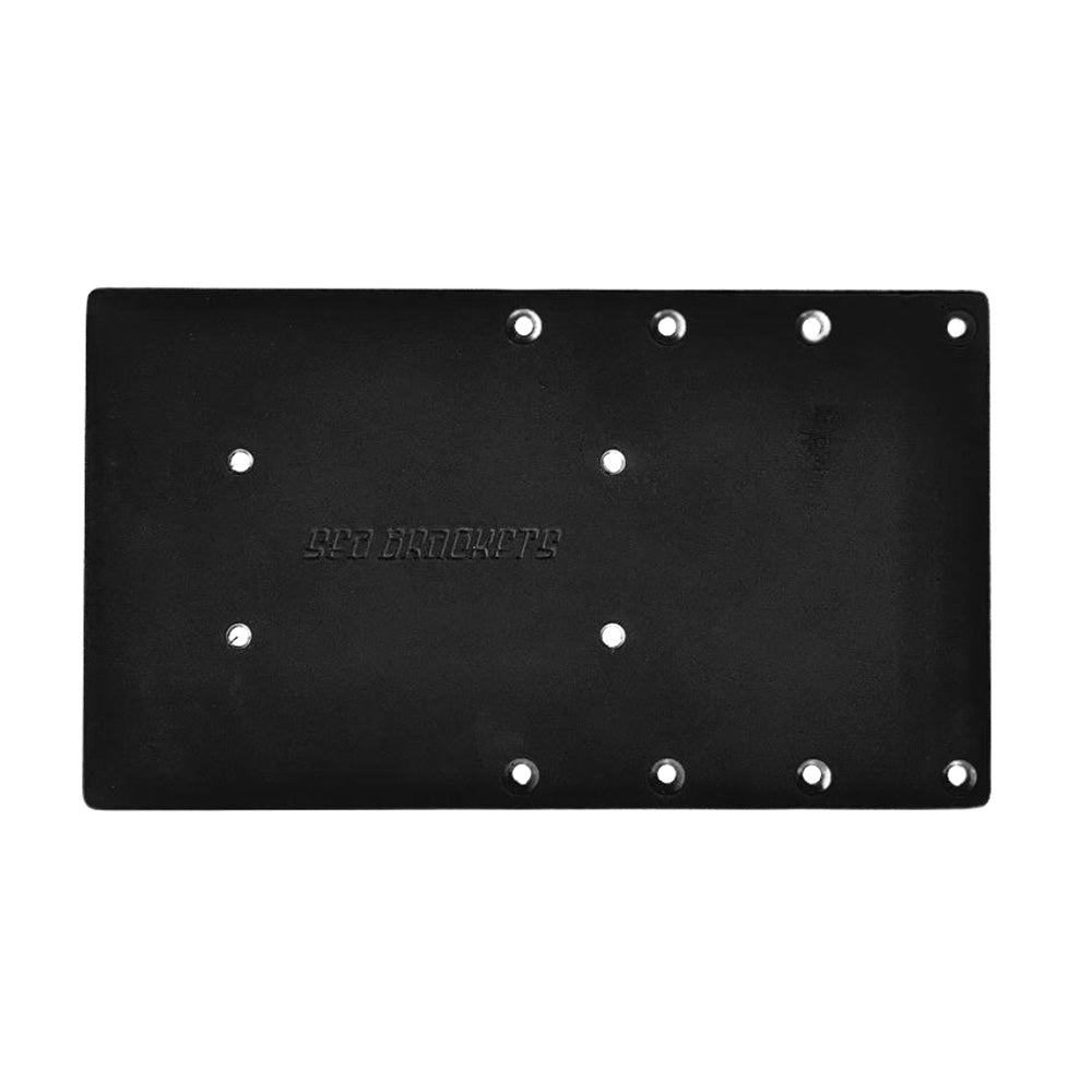 Sea Brackets 14" Straight Trolling Motor Plate f/Garmin Kraken - Black — marine trolling motor accessories