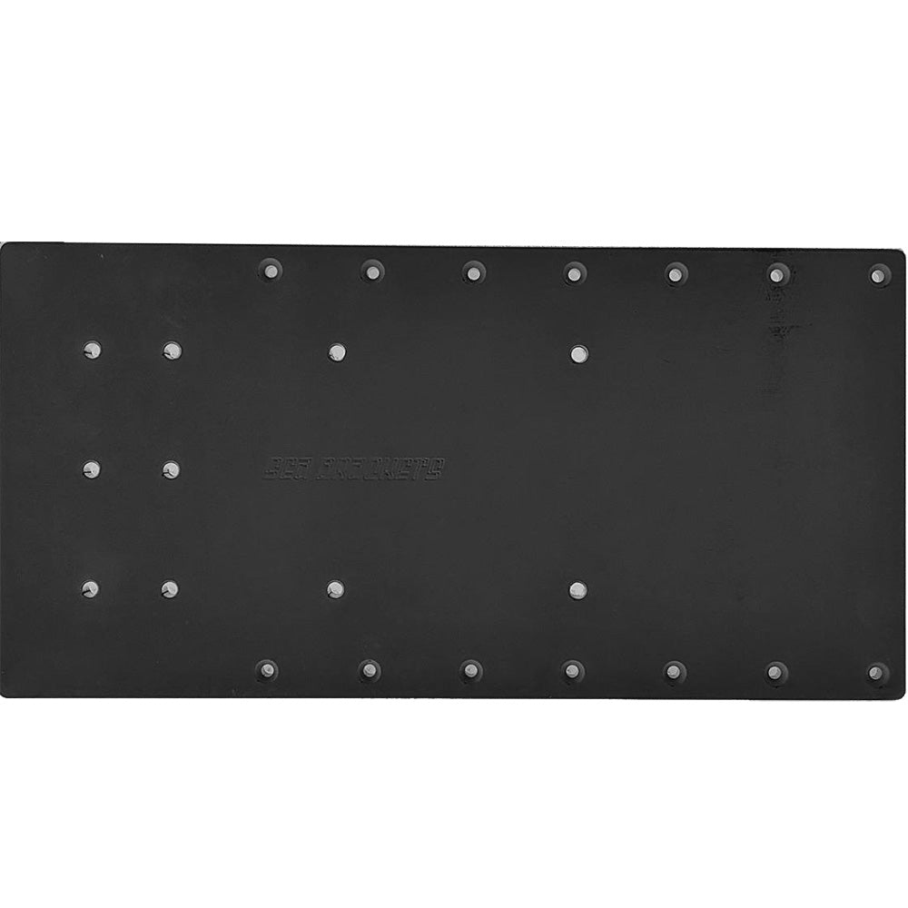 Sea Brackets 20" Straight Trolling Motor Plate f/Minn Kota Quest - Black — marine trolling motor accessories