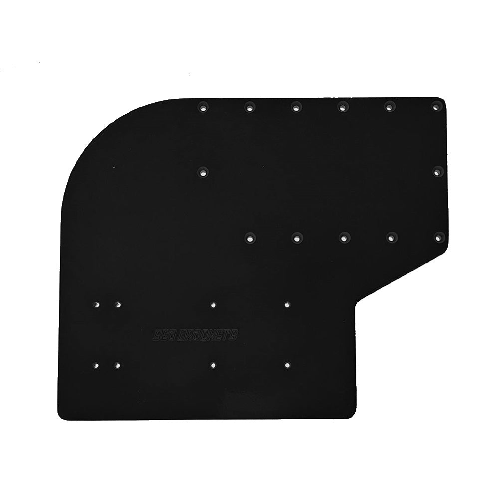 Sea Brackets Large Offset Trolling Motor Plate - Black — marine trolling motor accessories