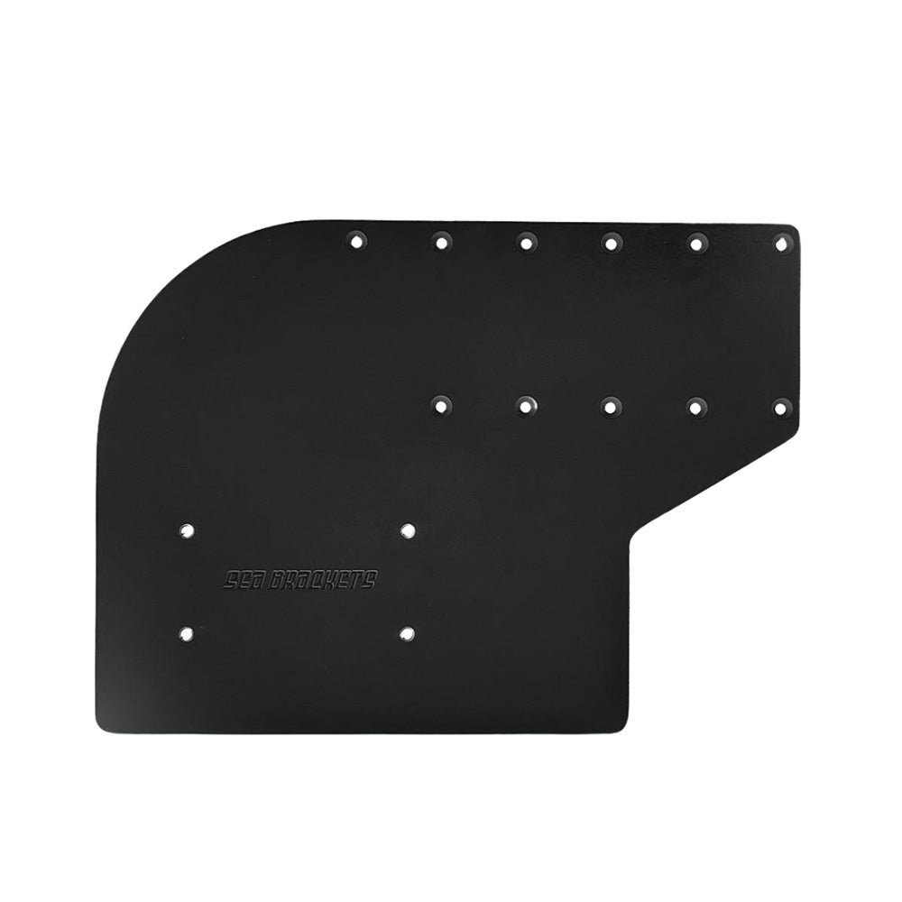 Sea Brackets Small Offset Trolling Motor Plate f/Garmin Kraken - Black — marine trolling motor accessories