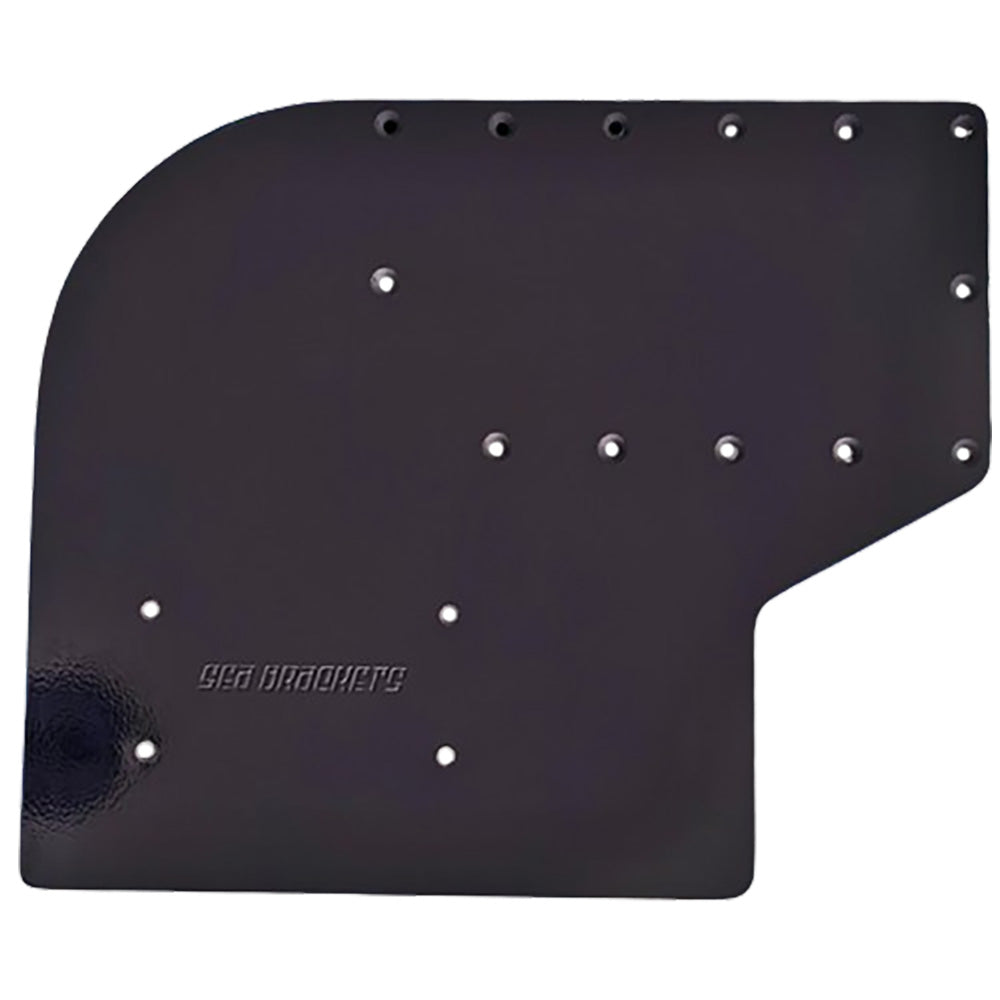 Sea Brackets Large Offset Trolling Motor Plate f/Garmin Kraken - Black — marine trolling motor accessories