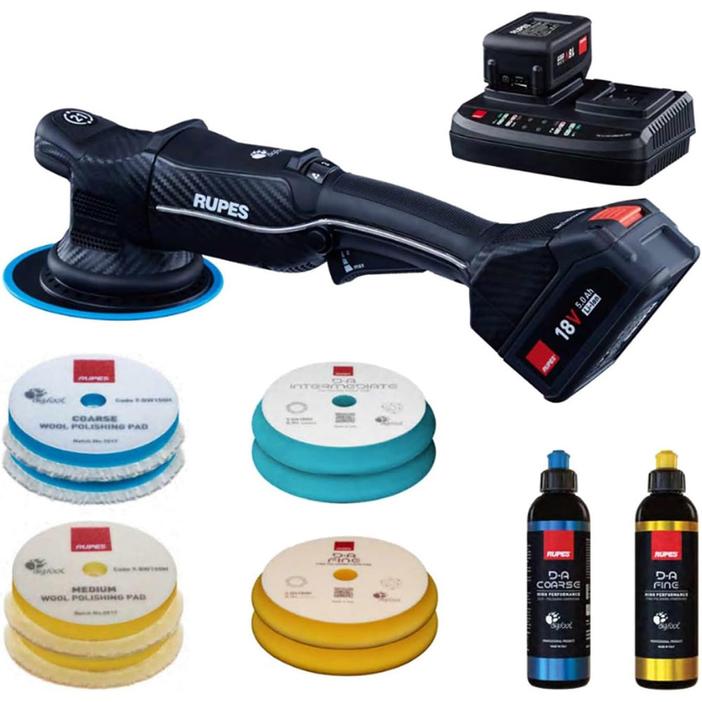 RUPES Random Orbital Polisher Bigfoot HLR21 iBrid Basic Kit — marine cleaning