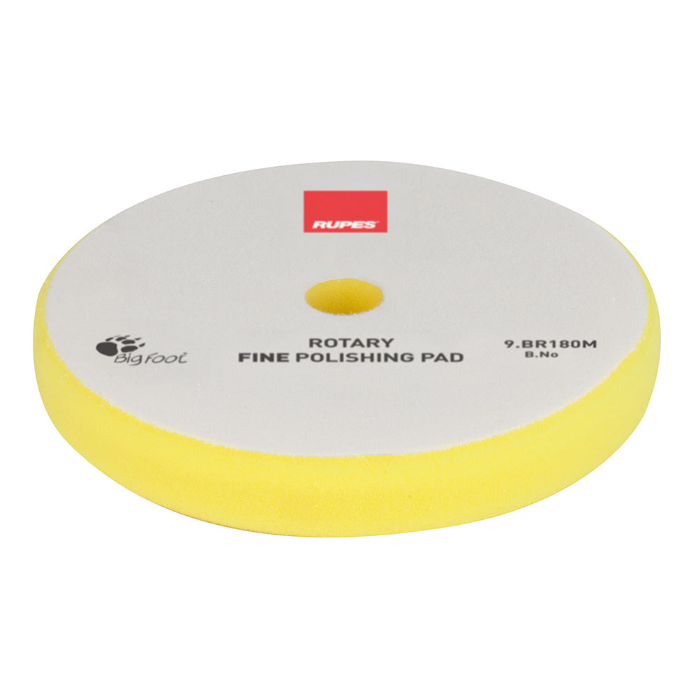 RUPES Rotary Fine Polishing Foam Pad 155/160mm - Yellow — marine cleaning