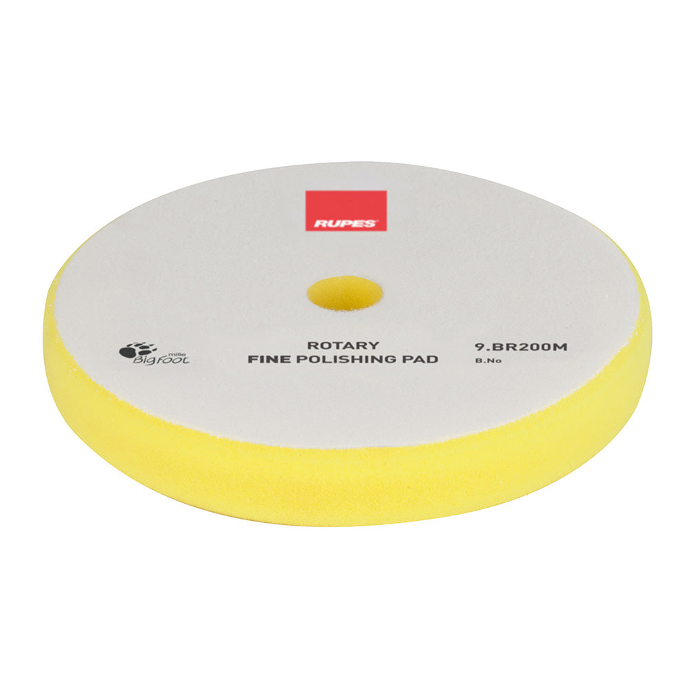 RUPES Rotary Fine Polishing Foam Pad 175/180mm - Yellow — marine cleaning