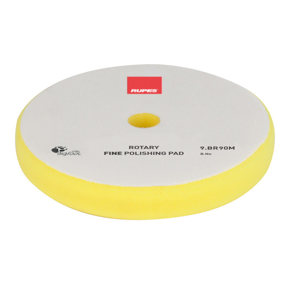 RUPES Rotary Fine Polishing Foam Pad 75/90mm - Yellow — marine cleaning