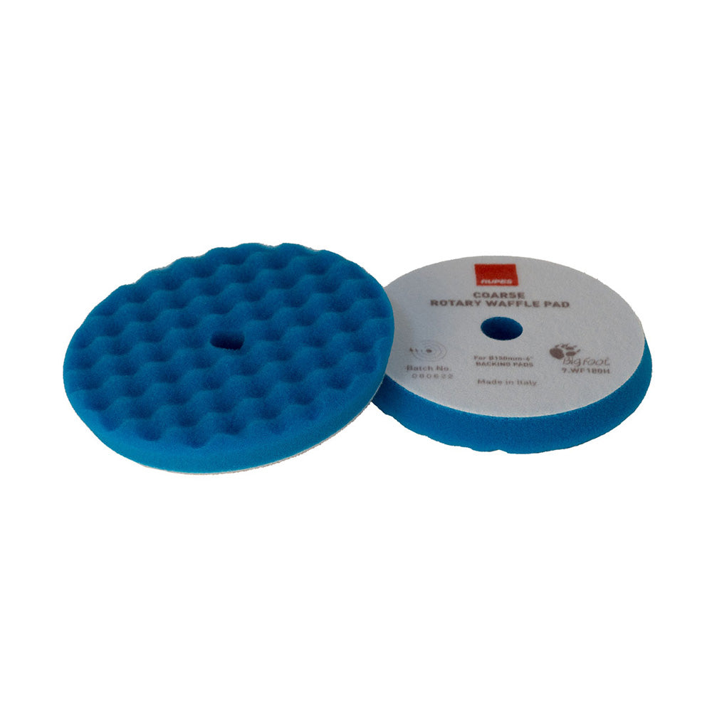 RUPES Velcro Waffle Coarse Polishing Foam Pad f/Rotary Polishers 90mm - Blue — marine cleaning