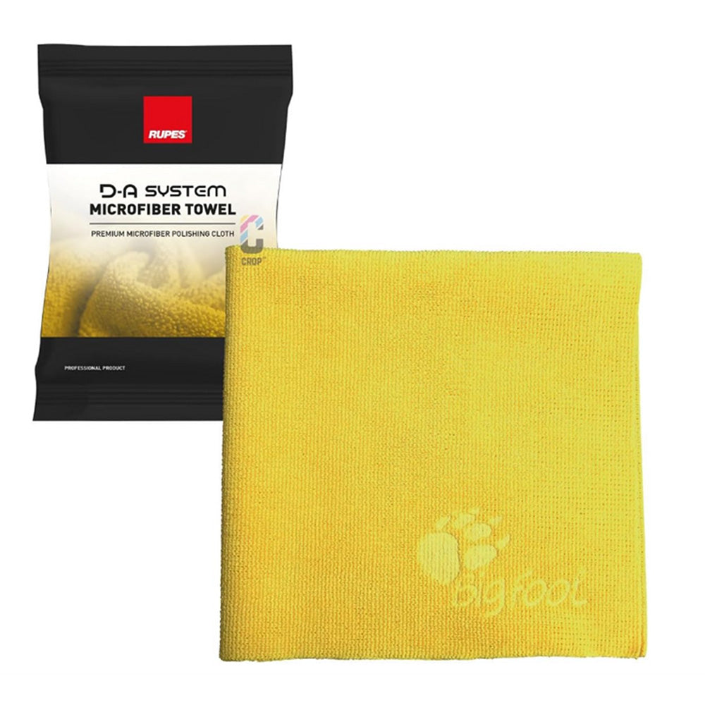 RUPES D-A System Microfiber Towel 16x16 - Yellow — marine cleaning