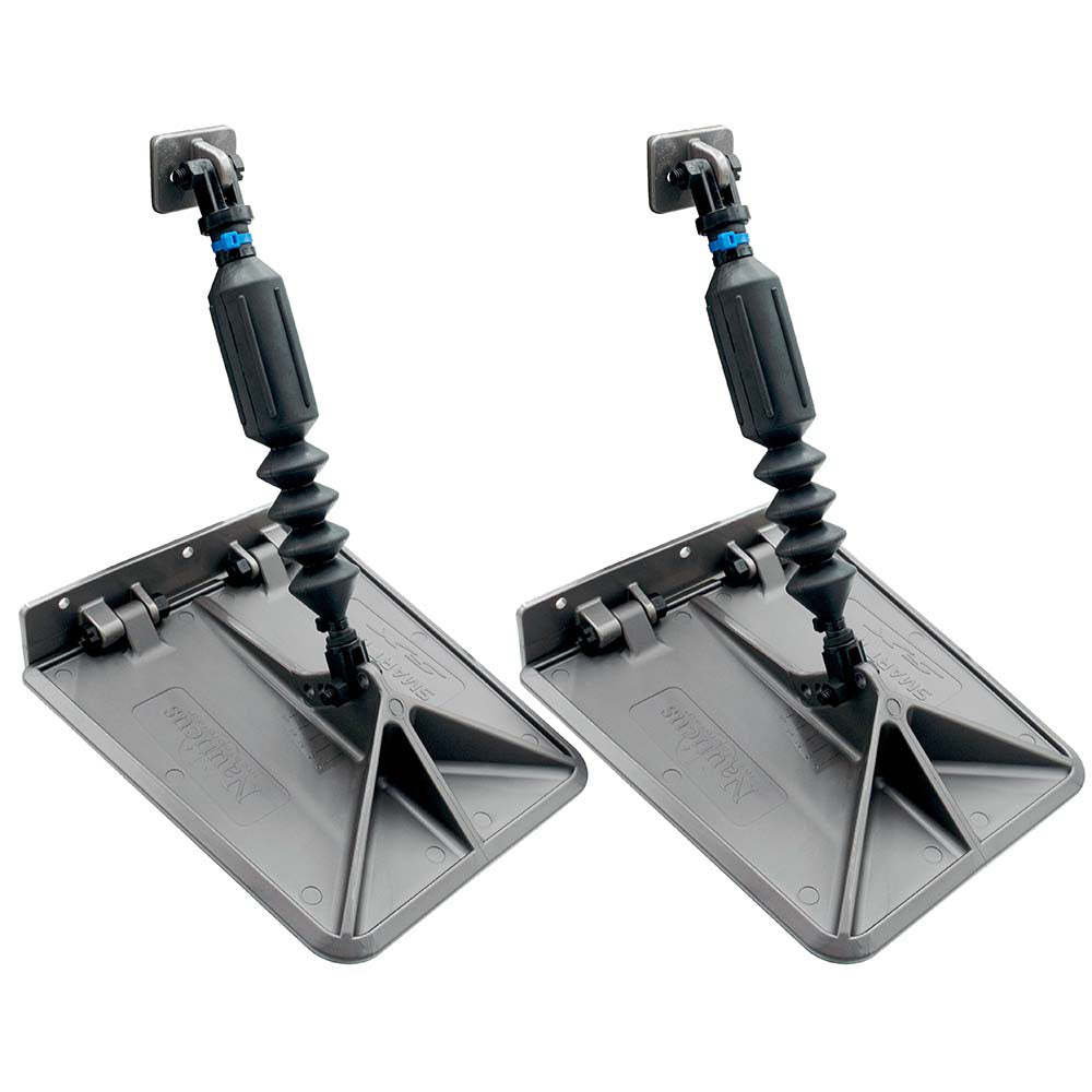 Lectrotab Smart Tabs SX Trim Tabs by Lectrotab 9.5" x 10" f/13'-15' Boats w/30lb Actuators - 30-40HP - Gunmetal Grey — marine trim tabs