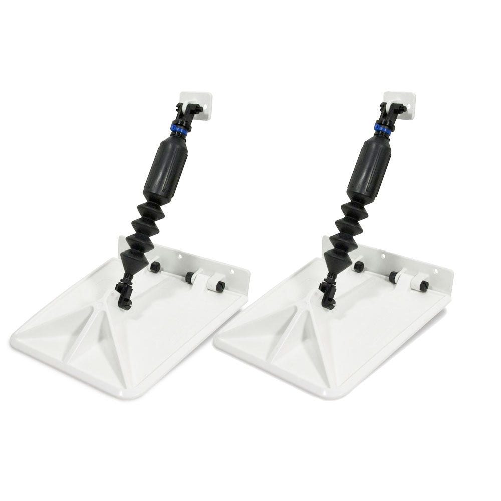 Lectrotab Smart Tabs SX Trim Tabs by Lectrotab 9.5” x 10” f/13'-15’ Boat w/30 - 40HP - White — marine trim tabs