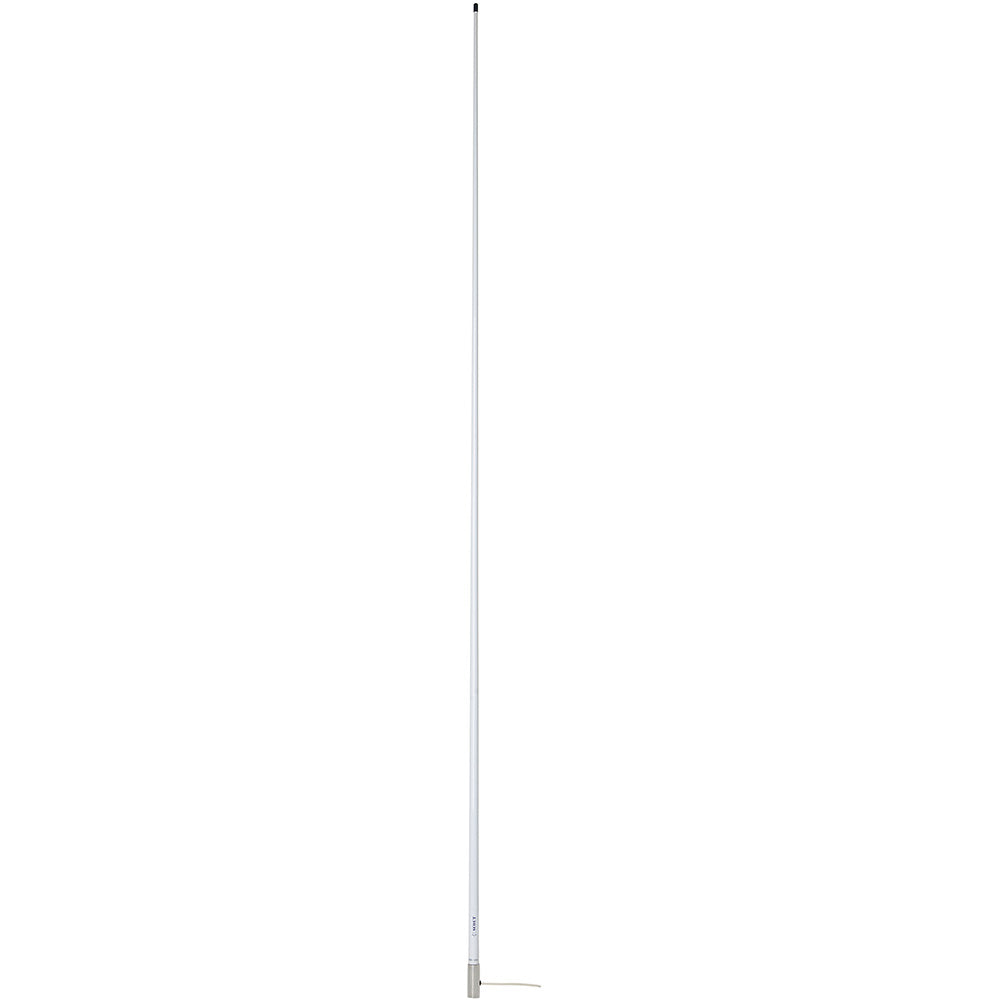 Scout 8' White VHF Antenna 6dB Stainless Steel Ferrule w/5M RG-58 Coax Includes PL-259 KS-42 — marine antennas