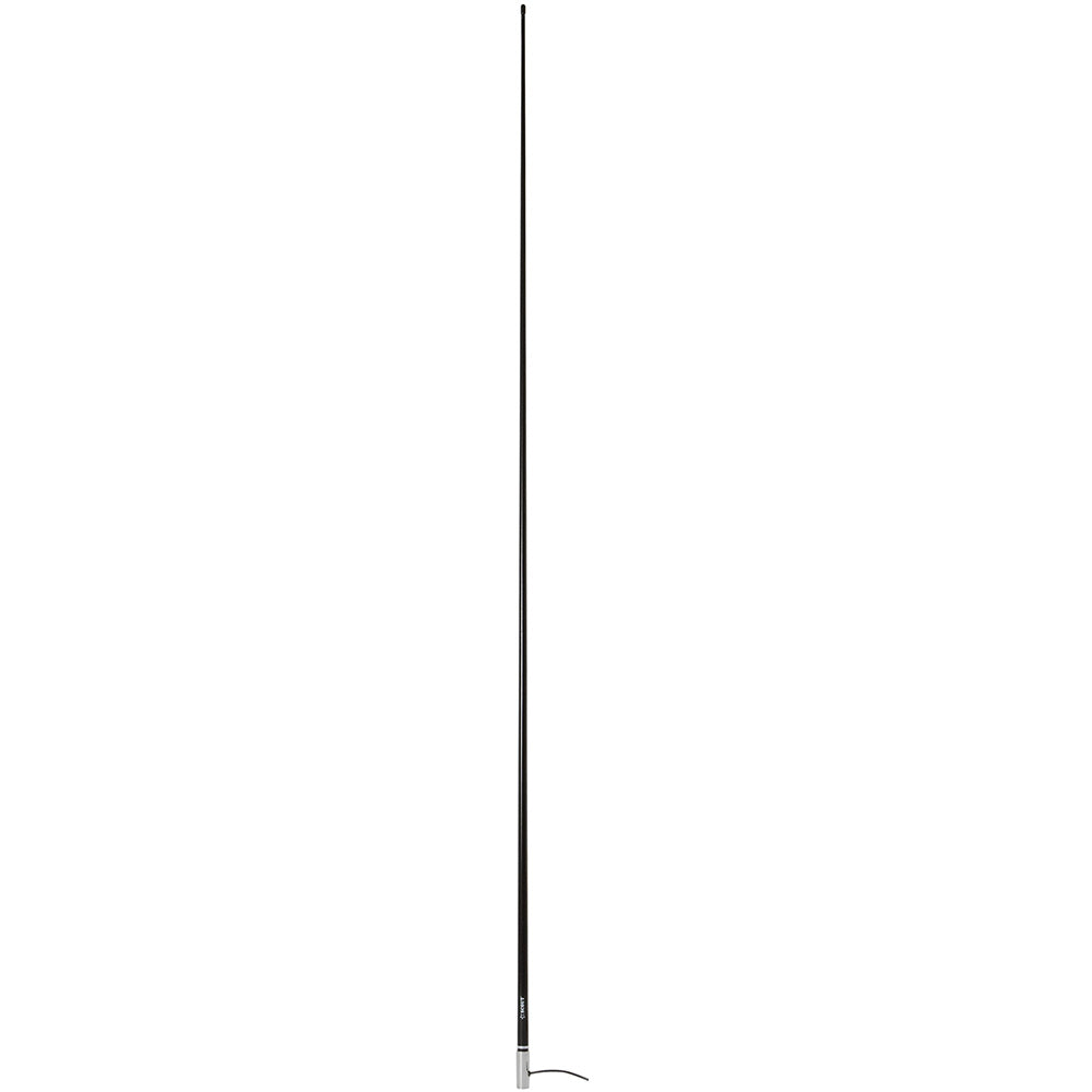 Scout 8' Black VHF Antenna 6dB Stainless Steel Ferrule w/5M RG-58 Coax Includes PL-259 KS-42 — marine antennas